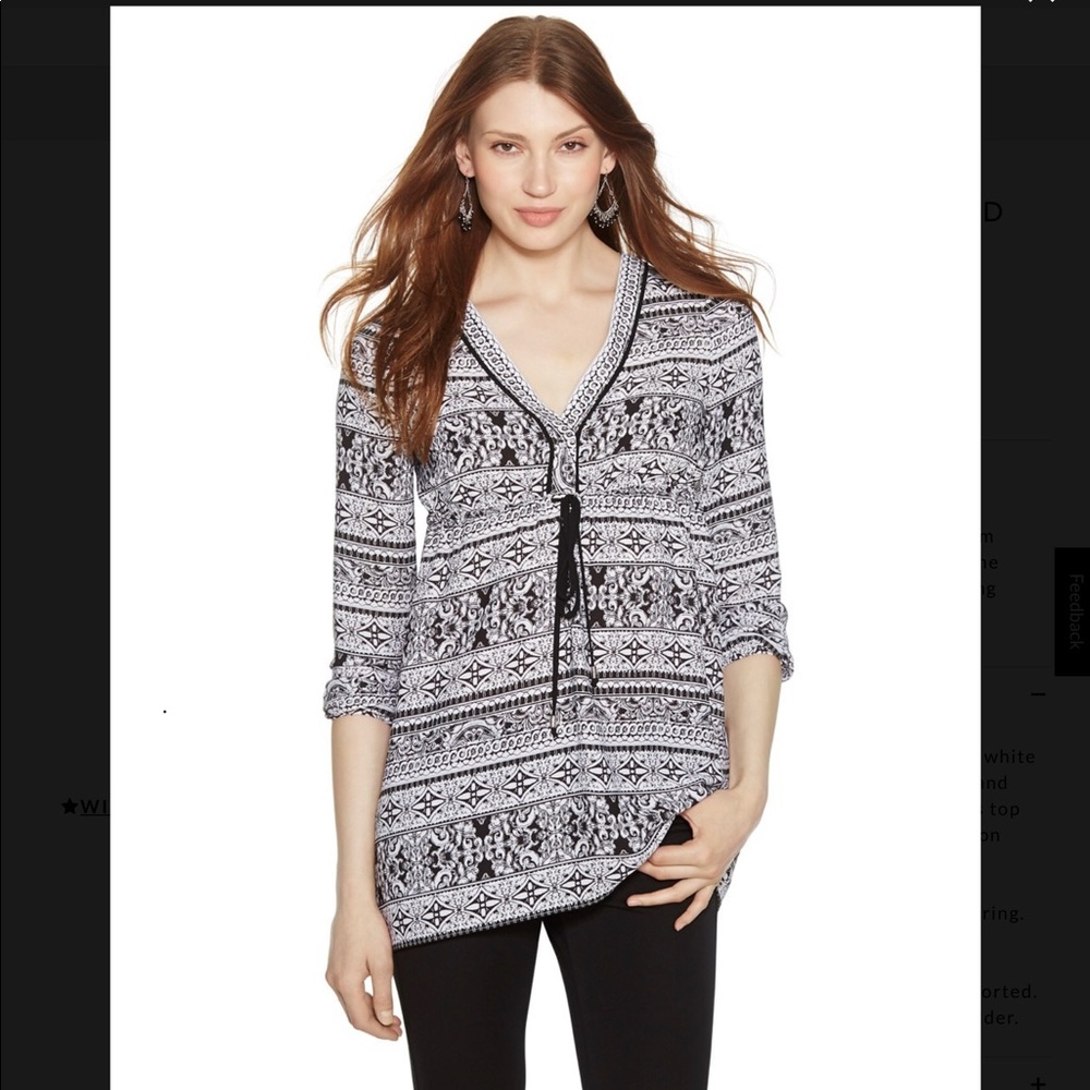 White House Black Market tunic blouse